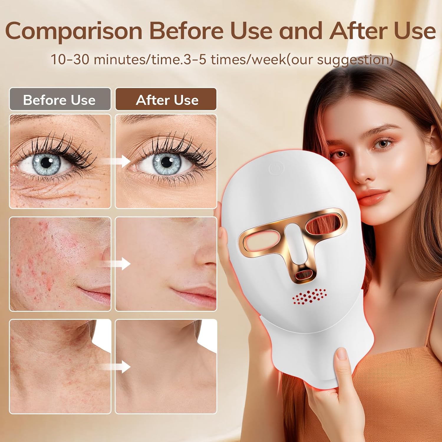 TheBetterYou™ Cordless Red Light Therapy Face and Neck Mask