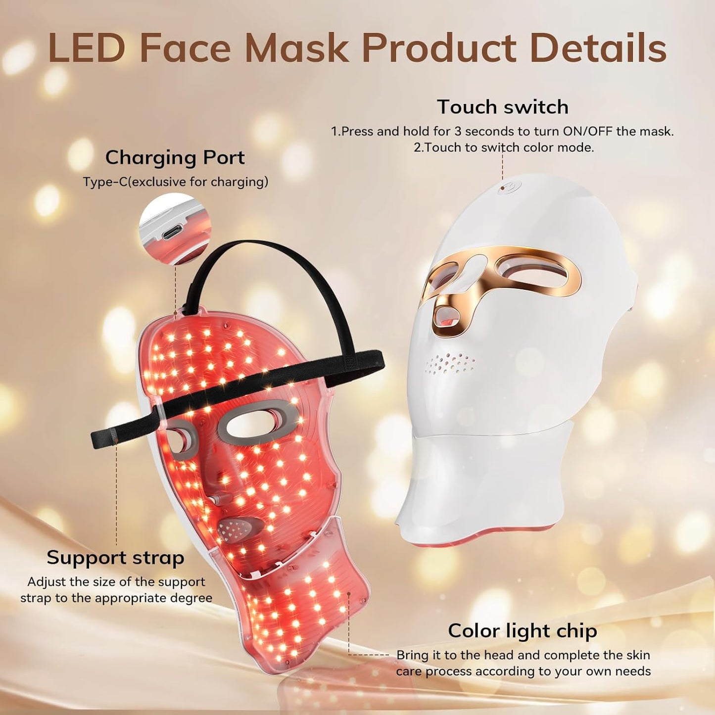 TheBetterYou™ Cordless Red Light Therapy Face and Neck Mask