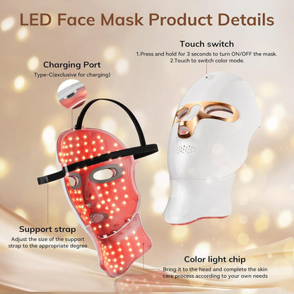 TheBetterYou™ Cordless Red Light Therapy Face and Neck Mask