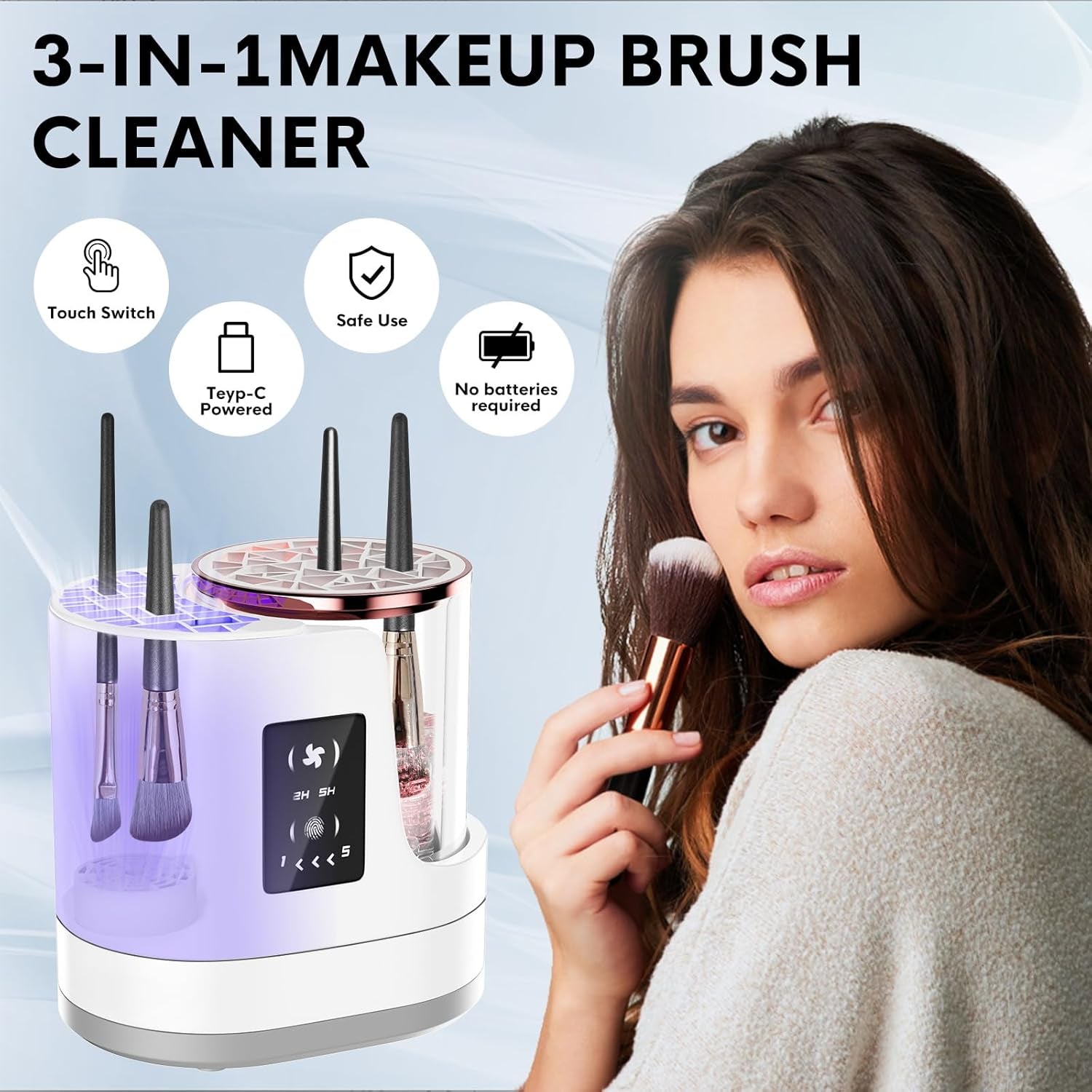 TheBetterYou™ 3-in-1 Luxe Makeup Brush Cleaner